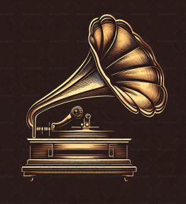 Antiker Grammophon